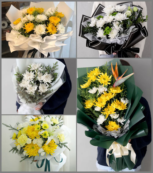 广东梅州市五华县梅林镇招田村白事花束代送